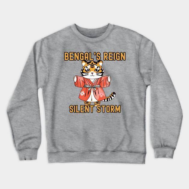 Bengal tiger reigns Crewneck Sweatshirt by Japanese Fever